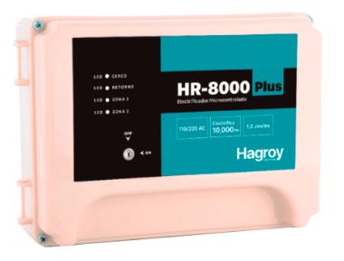 ENERGIZADOR HR-8000 PLUS 10.000 METROS RF INCORPORADO TRANSMISOR 4 BOTONES PGM INCORPORADO