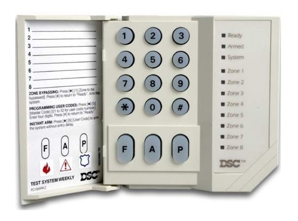 TECLADO LED PARA PANEL DE ALARMA  PC585 / 8 ZONAS